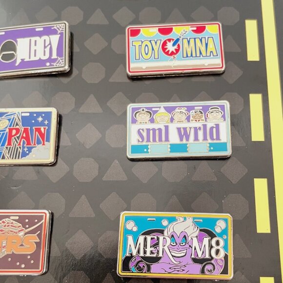 Disney Park Attractions Star Tours Haunted Mansion License Plate Booster Pin Set - Picture 5 of 11